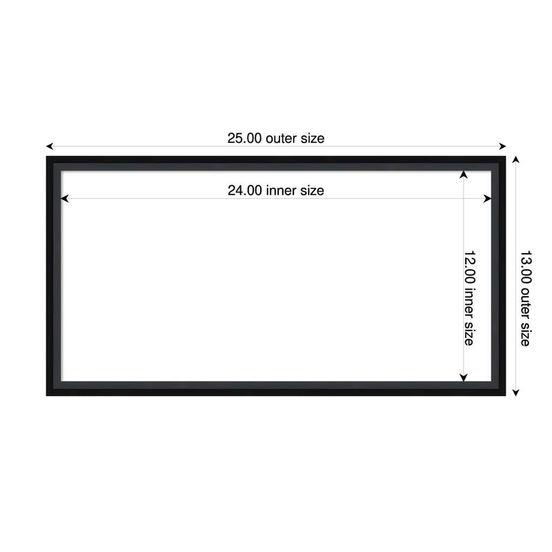 Amanti Art Lucie Black Framed Dry Erase Magnetic Board - 25 x 13 in - Lucie Black