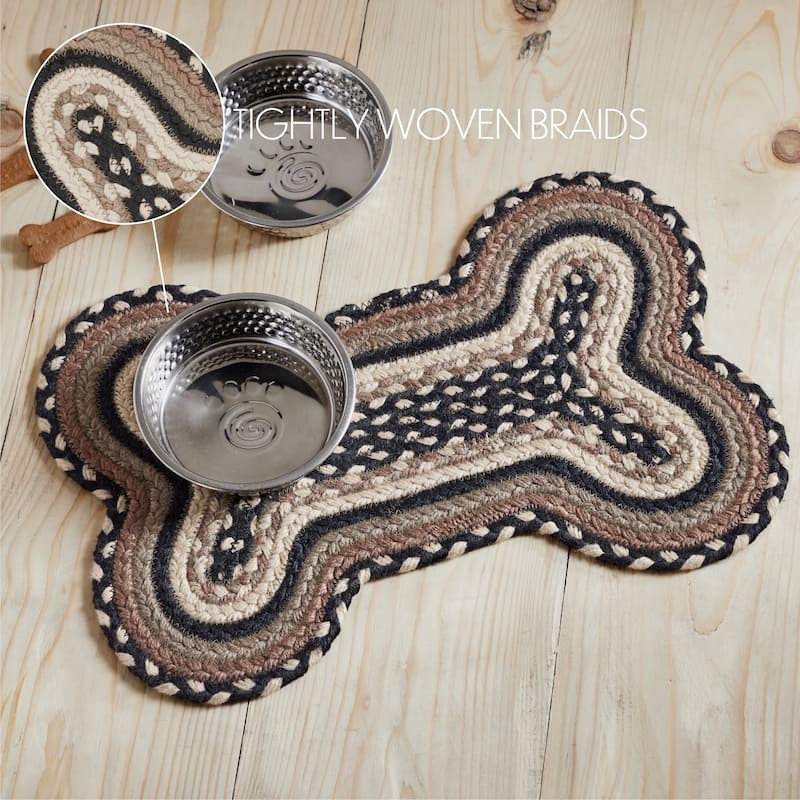 Sawyer Mill Charcoal Creme Indoor/Outdoor Small Bone Rug 11.5x17.5 - 3'6"