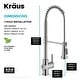 preview thumbnail 20 of 148, Kraus Britt Commercial 3-Function 1-Handle Pulldown Kitchen Faucet
