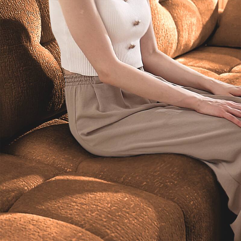 78.7" Chenille 3-Seat Sofa with Tufted Design & Sponge Cushions