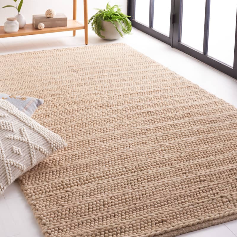 SAFAVIEH Handmade Natura Sanjulata Wool Rug - 9' x 12' - Beige