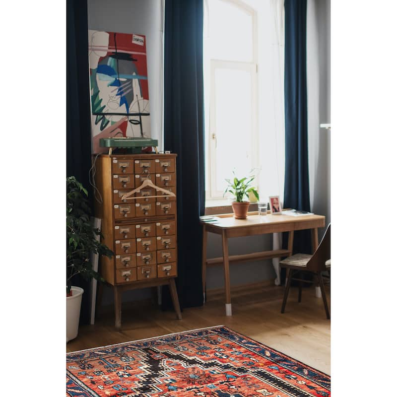 ECARPETGALLERY Hand-knotted Andelz Copper Wool Rug - 4'2 x 4'1