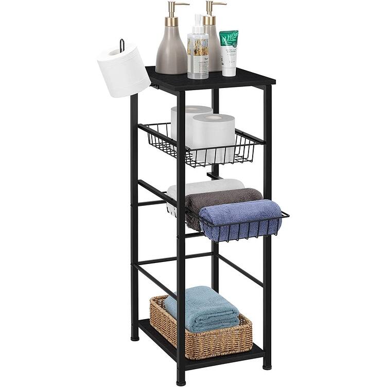 4 Tier Standing Organizer Rack - Black