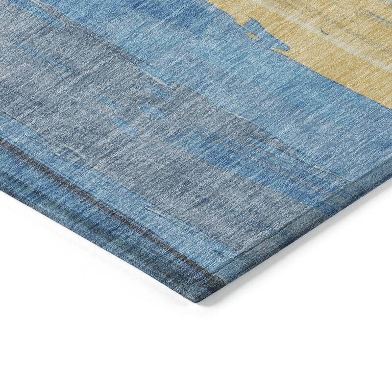 HomeRoots Abstract Transitional Rectangle Outdoor Rug