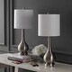 preview thumbnail 22 of 28, Grant 24" Modern Classic Gourd Iron LED Table Lamp with Pull-Chain with Dual USB Charging Port, by JONATHAN Y (Set of 2)