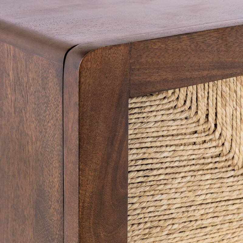 Edgemod Bali Mango Wood Nightstand in Acorn Brown
