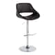 Option Black Faux Leather/Chrome Metal