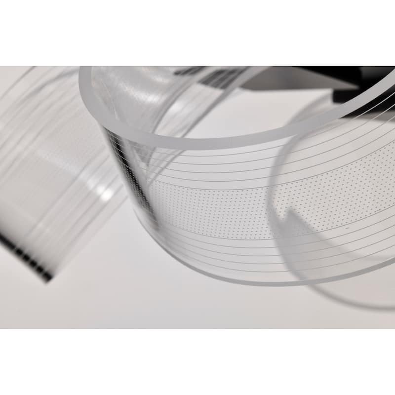 Barnett - 21 Inch LED Flush Mount - Matte Black - Silk Screened Acrylic Lens