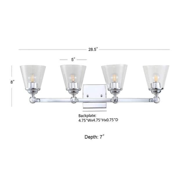 dimension image slide 1 of 5, August Hurricane Metal/Glass Vanity, Chrome by JONATHAN Y