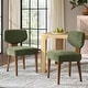 preview thumbnail 19 of 40, HULALA HOME Hipolito Mid Century Modern Ergonomic Dining Chair with Solid Wood Legs Set of 2 Moss