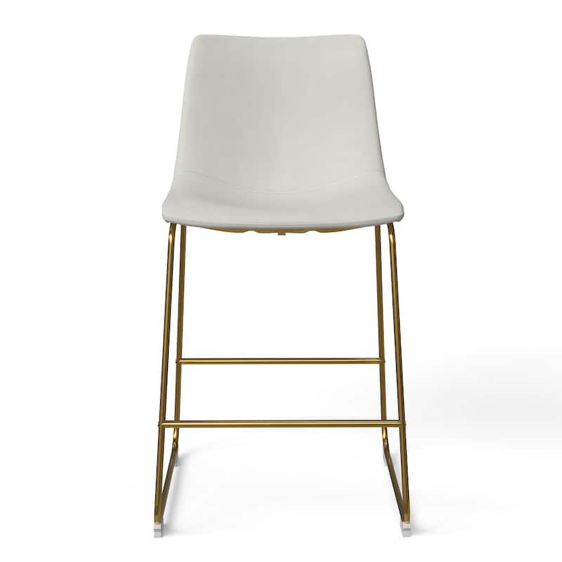 Petra Counter Height Stool with Gold Frame (Set of 2)