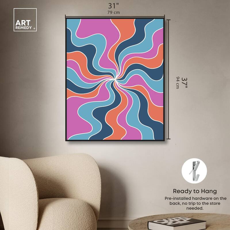 Carnaval Retro Curves Canvas by Art Remedy