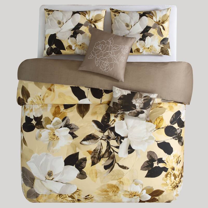 Bebejan Zayra 100% Cotton Sateen 5 Piece Reversible Comforter Set