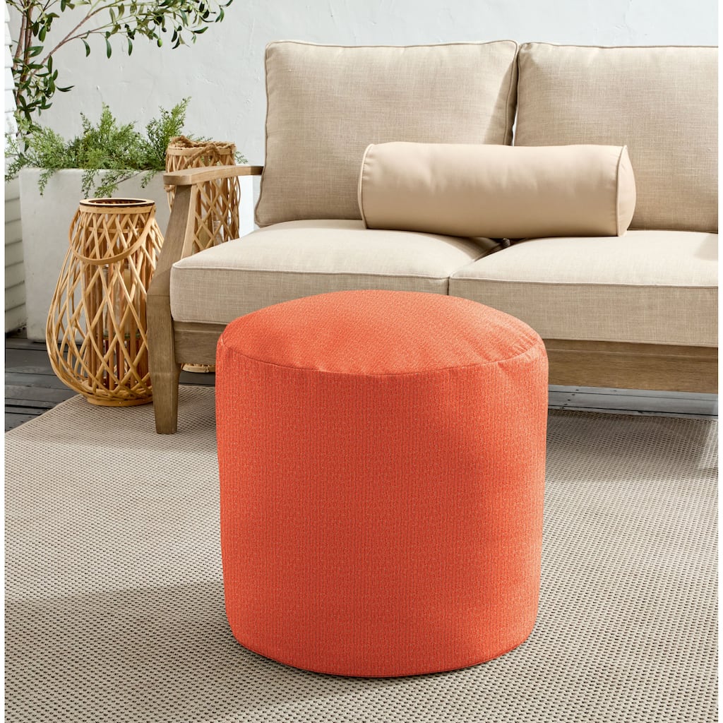 Sorra Home Sunbrella Outdoor Bean Pouf Circle