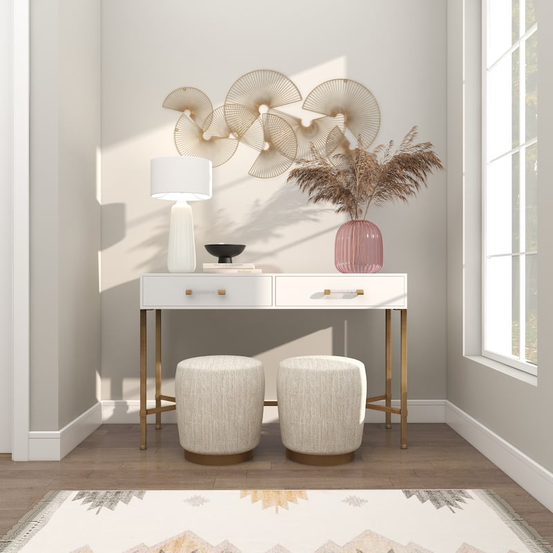 CosmoLiving by Cosmopolitan Gold Metal Crescent Overlapping Wire Fan Sunburst Home Wall Decor