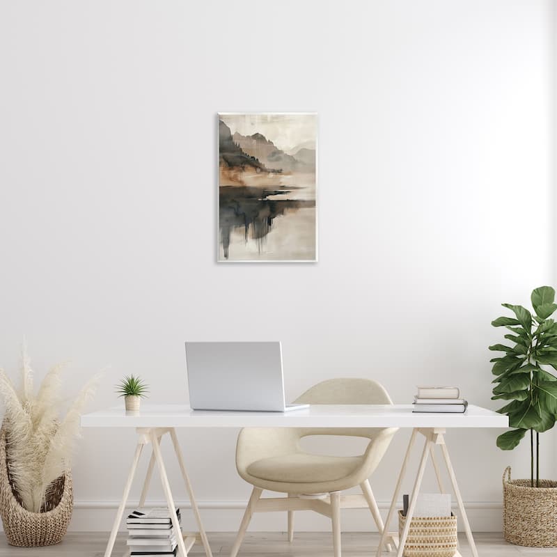 Stupell Layered Opaque Mountain Reflection Wall Plaque Art Design By LSR Creative Studio