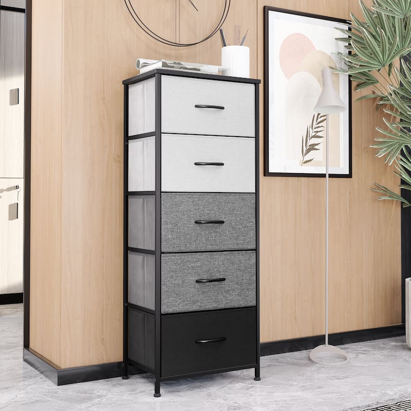 VredHom 5 Drawers Vertical Dresser Storage Tower