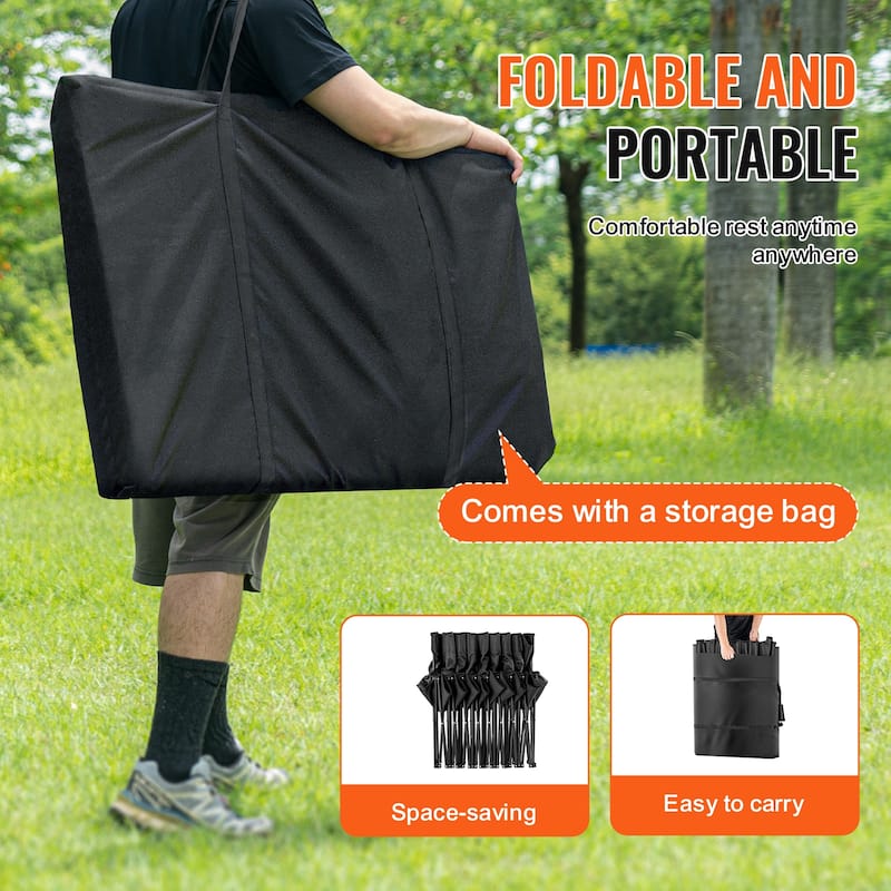 Portable Folding Bench for Football Fishing, No Assembly Instant Seating