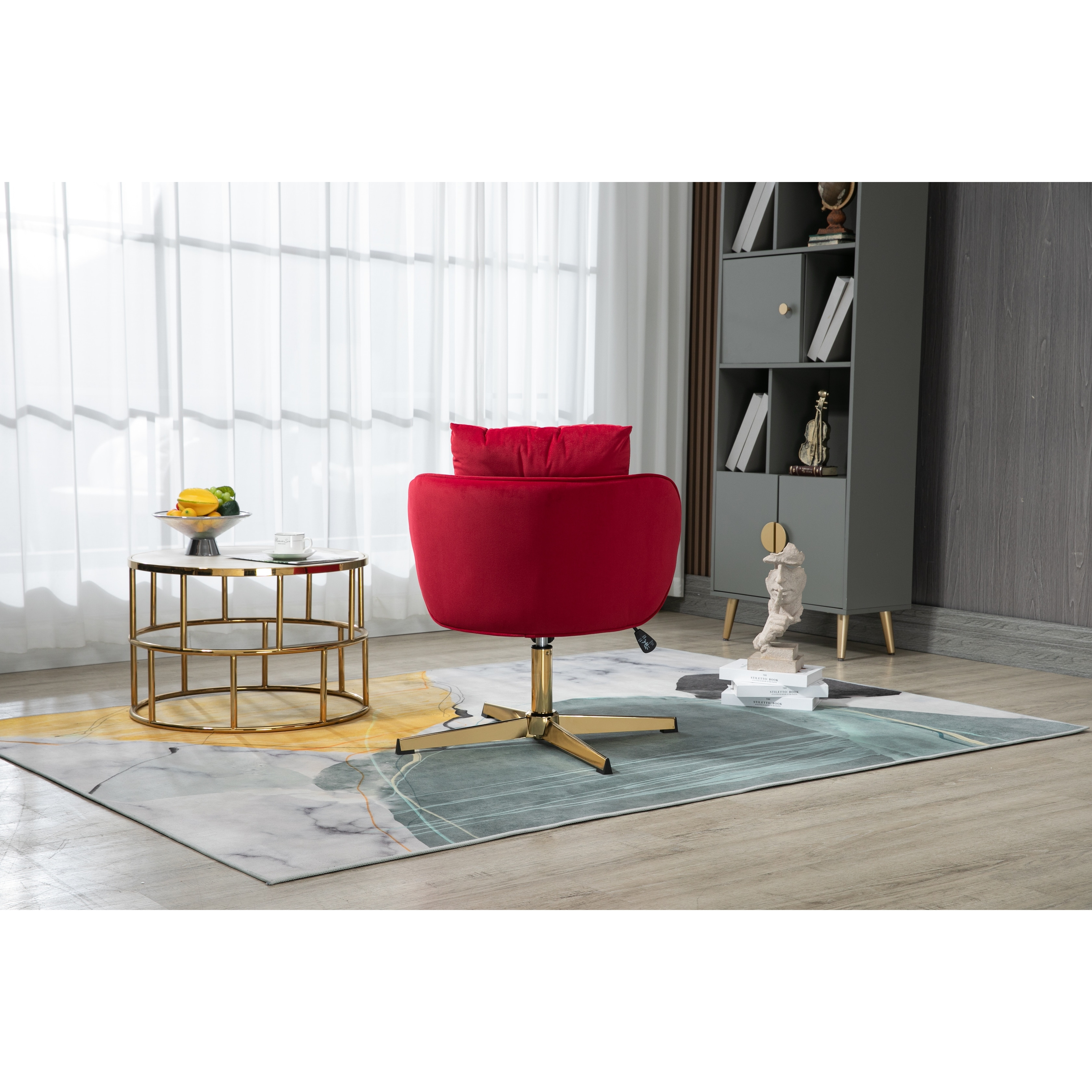 Red swivel chairs for living room deals