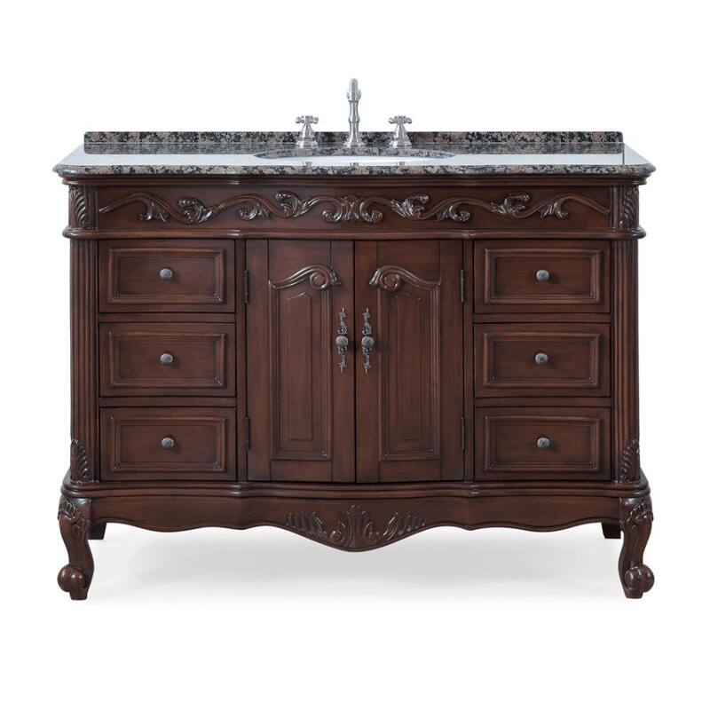 42" Benton Collection Baltic Brown Beckham Bathroom Sink Vanity