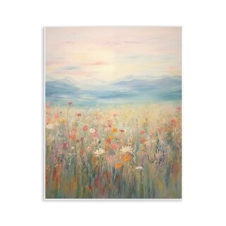 Stupell Spring Floral Mountain Meadow Wall Plaque Art Design By ...