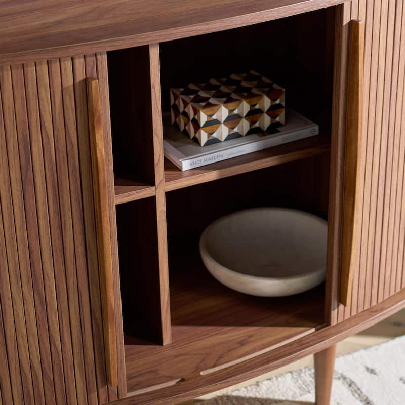 SAFAVIEH Home Sabby Tambour Door Compact Sideboard/TV Stand - 39"W x 20"D x 32"H