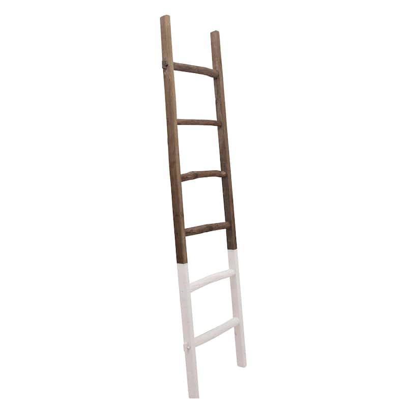 Sagebrook Home Rustic 6ft Tall Blanket Ladder, Decorative Freestanding Ladder For Storage - 19" x 2" x 76"