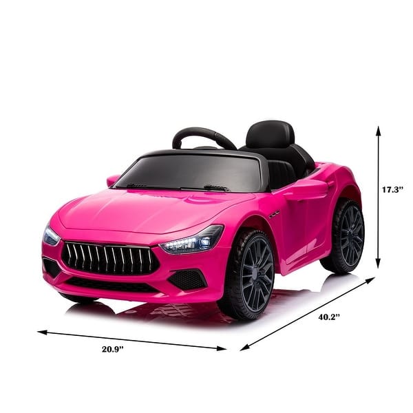 dimension image slide 1 of 2, 12V Ride On Car With Parent Remote Control Battery Powered Electric Car With 2 Motors Led Lights MP3 Horn