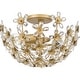 preview thumbnail 2 of 6, Rosemary 3-Light Soft Gold Semi-Flush Mount