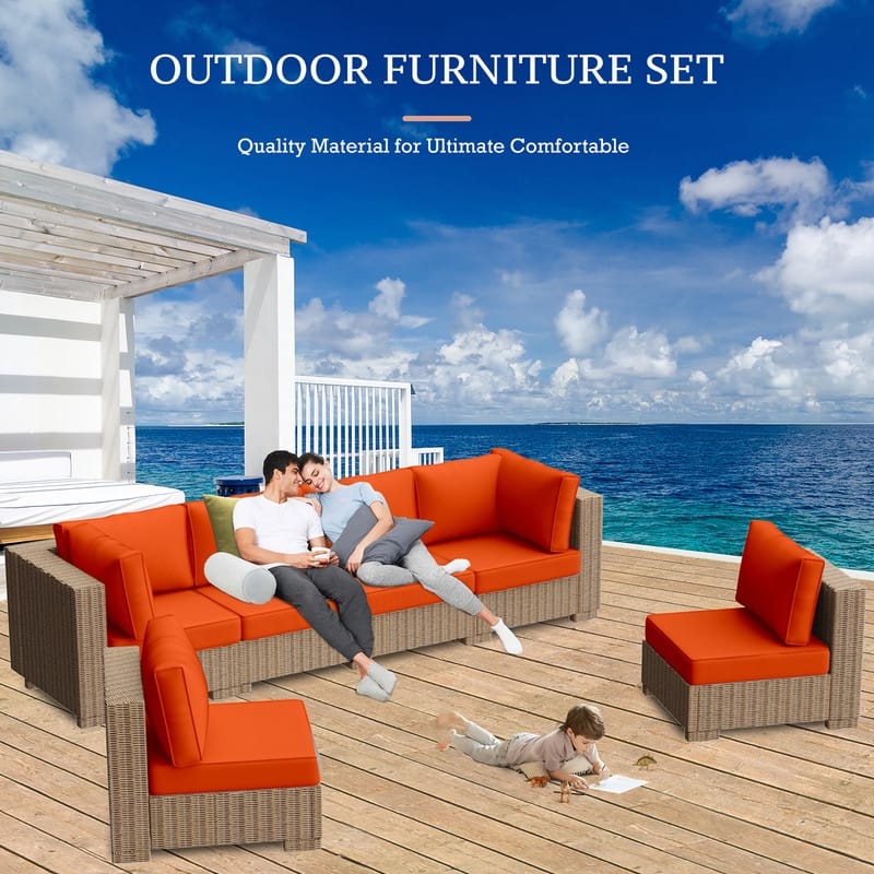 14 Piece Patio Furniture Cushion Set Outdoor Sofa Replacement Cushions