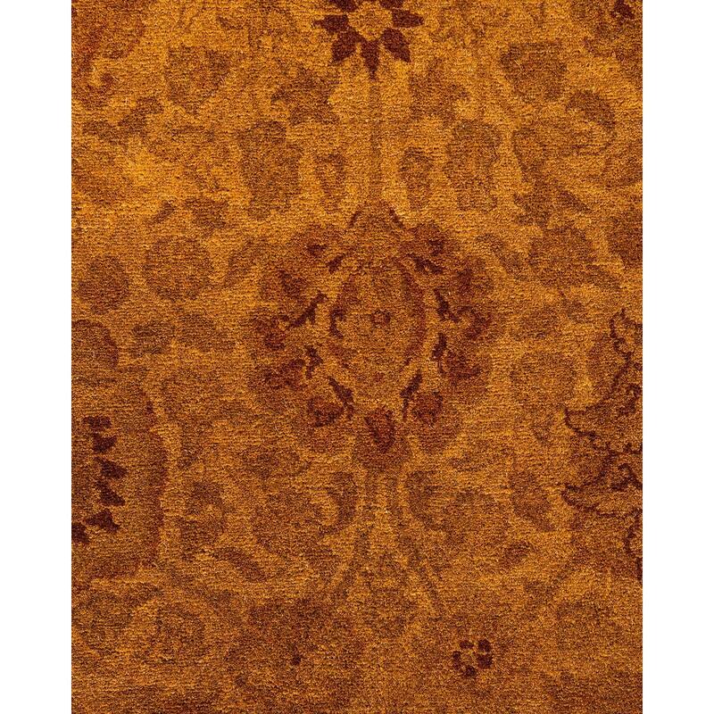 Overdyed, One-of-a-Kind Hand-Knotted Area Rug - Gold - 4' 1" x 6' 1"