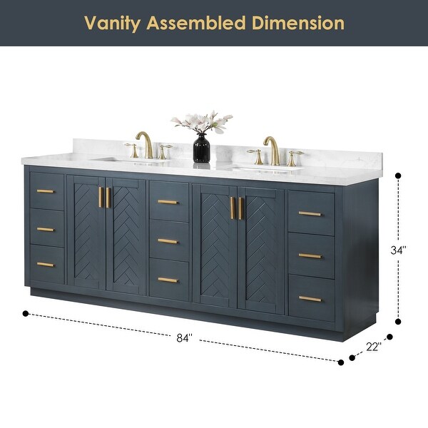 Altair Gazsi Bathroom Vanity with Composite Stone Countertop