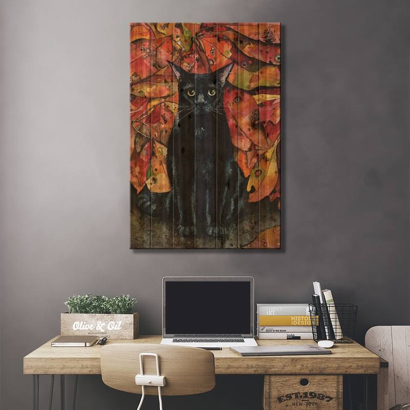 Ailurophobia Print On Wood by Maggie Vandewalle - Multi-Color