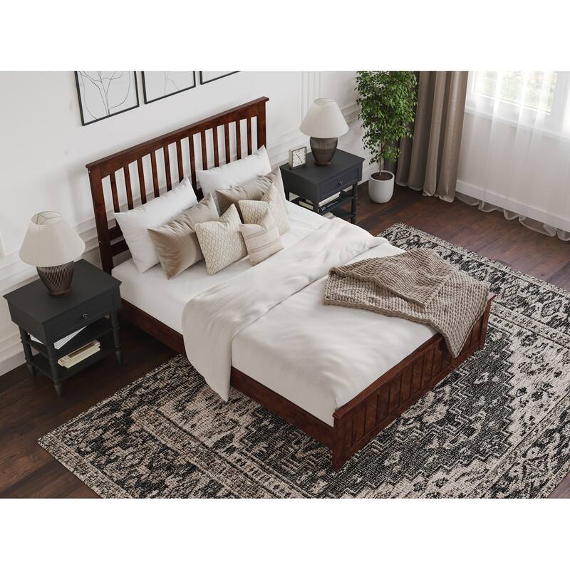 Becket Solid Wood Low Profile Platform Bed with Matching Footboard