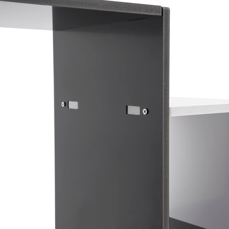 Modern PVC Board Bookcase with 9 Compartments Wall Mounted