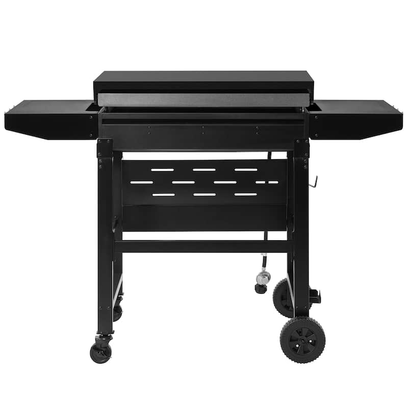 Royal Gourmet, Gas Griddle with Hood and Collapsible Side Shelves