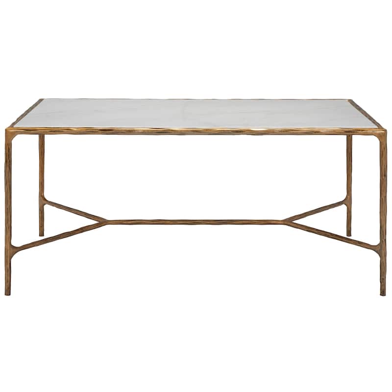 SAFAVIEH Couture Beril Rectangle Metal Coffee Table - 40 In. W x 22 In. D x 18 In. H - 40"W x 22"D x 18"H