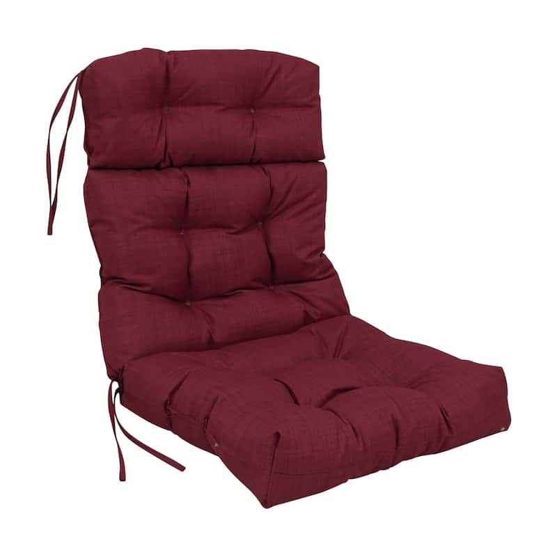 Multi-section Tufted Outdoor Seat/Back Chair Cushion (Multiple Sizes) - 20" x 42" - Merlot