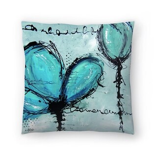 Fleurs Turquoise - Decorative Throw Pillow