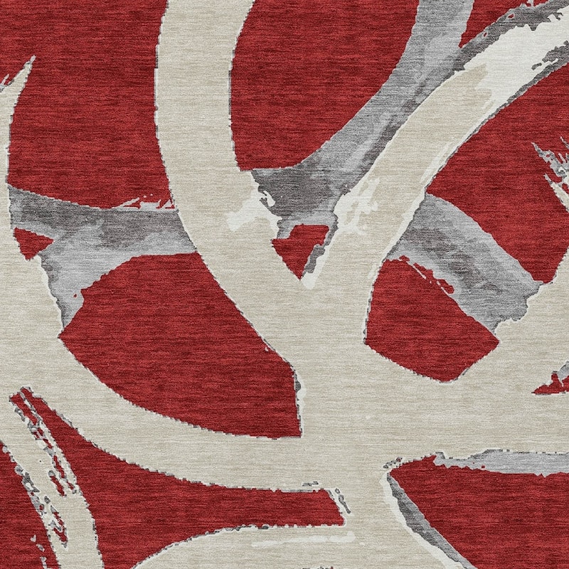 HomeRoots Abstract Transitional Rectangle Outdoor Rug
