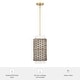 preview thumbnail 5 of 6, Hunter Laila Luxe Gold with Cased White Glass Pendant - Entry, Dining Room, Kitchen - Transitional, Contemporary