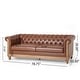preview thumbnail 57 of 55, Castalia Nailhead Trim Chesterfield Sofa by Christopher Knight Home - 78.75" L x 33.50" W x 28.00" H