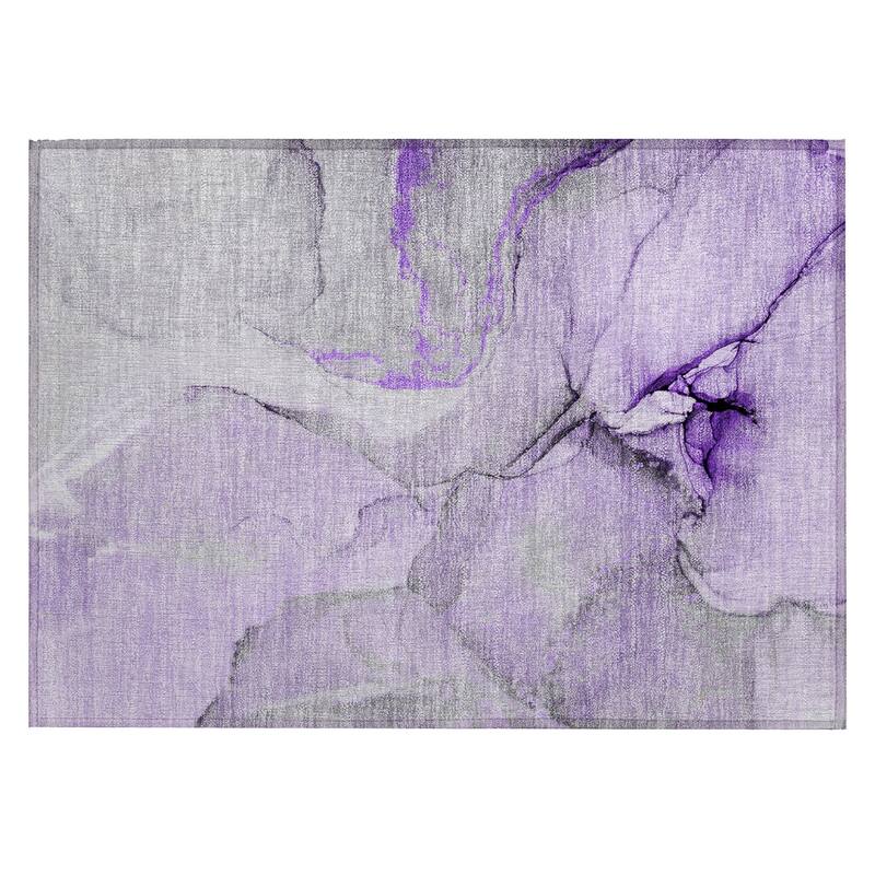 Allu Unique Abstract Weather Resistant Blended Style Outdoor Rug