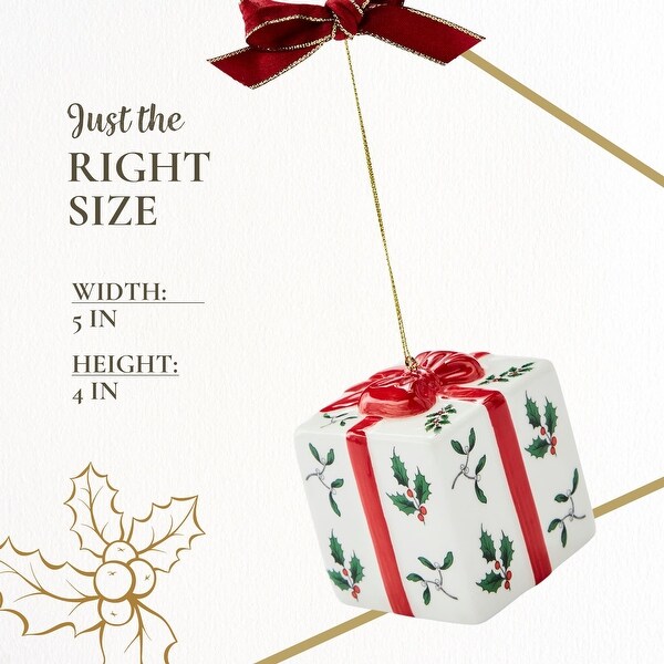 Spode Christmas Tree Gift Box Ornament - 2.75