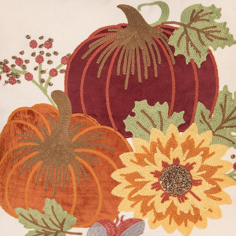 Pumpkins Sunflower Pillow
