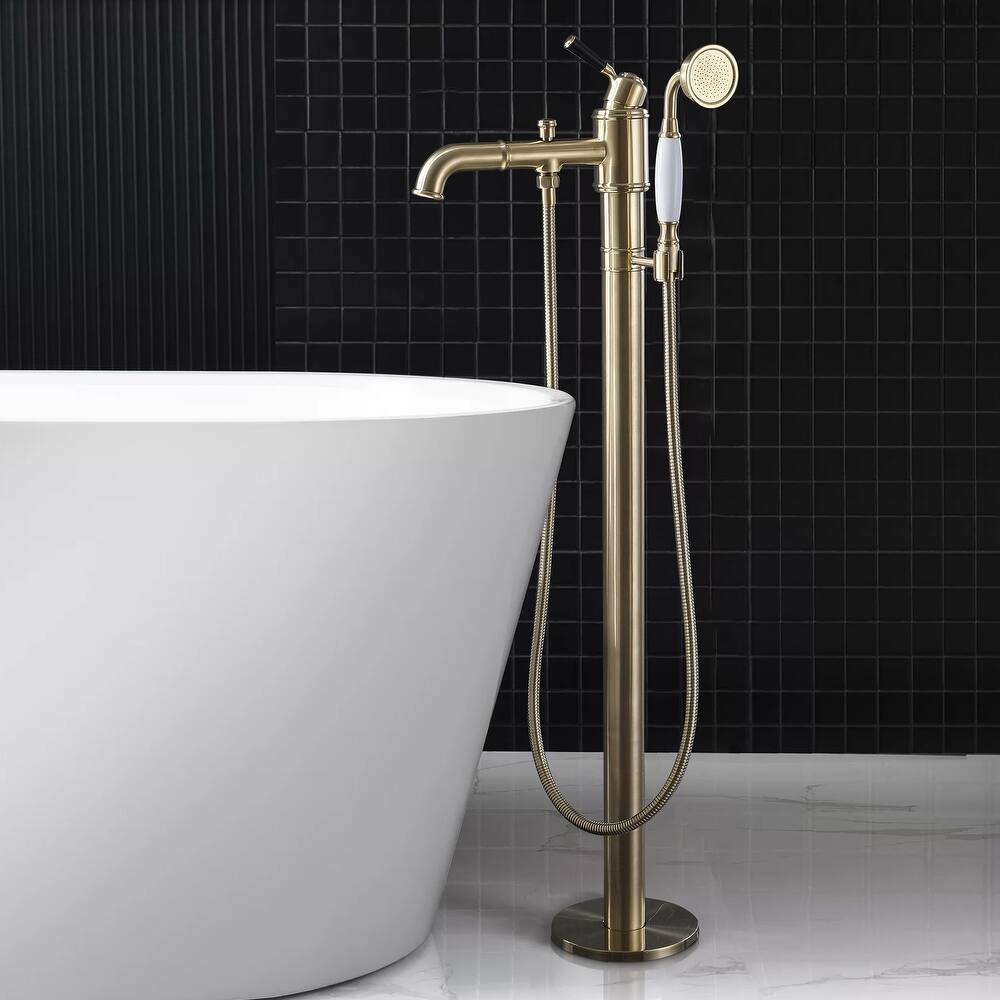 Single Handle Floor Mounted BAthtub Filler with Hand shower