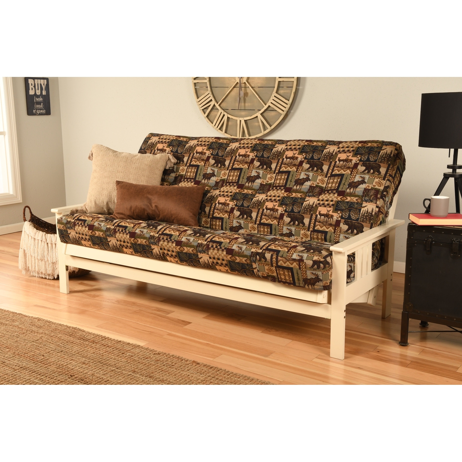 Somette Beli Mont Multi-color Futon Set with Mattress