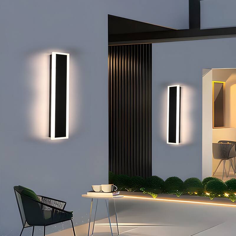 2-Pack 32" RGB Smart Outdoor Wall Lights - Black