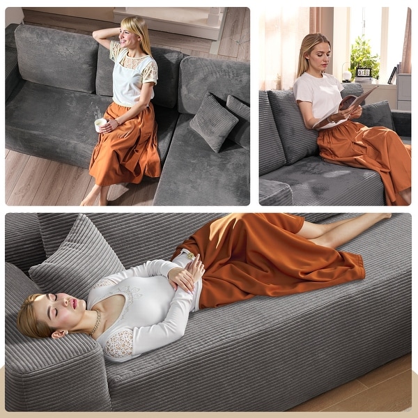 HOOOWOOO Modern Minimalist Style Sectional Couch Modular