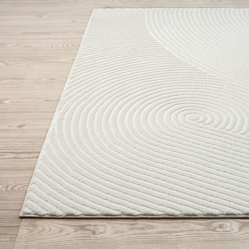 Abani Neutral NTL130 Zen Reiki Circles Area rug